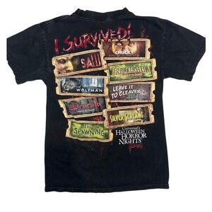 Horror Nights T-Shirt Universal Studios 2009 Small Its Show Time blood Black